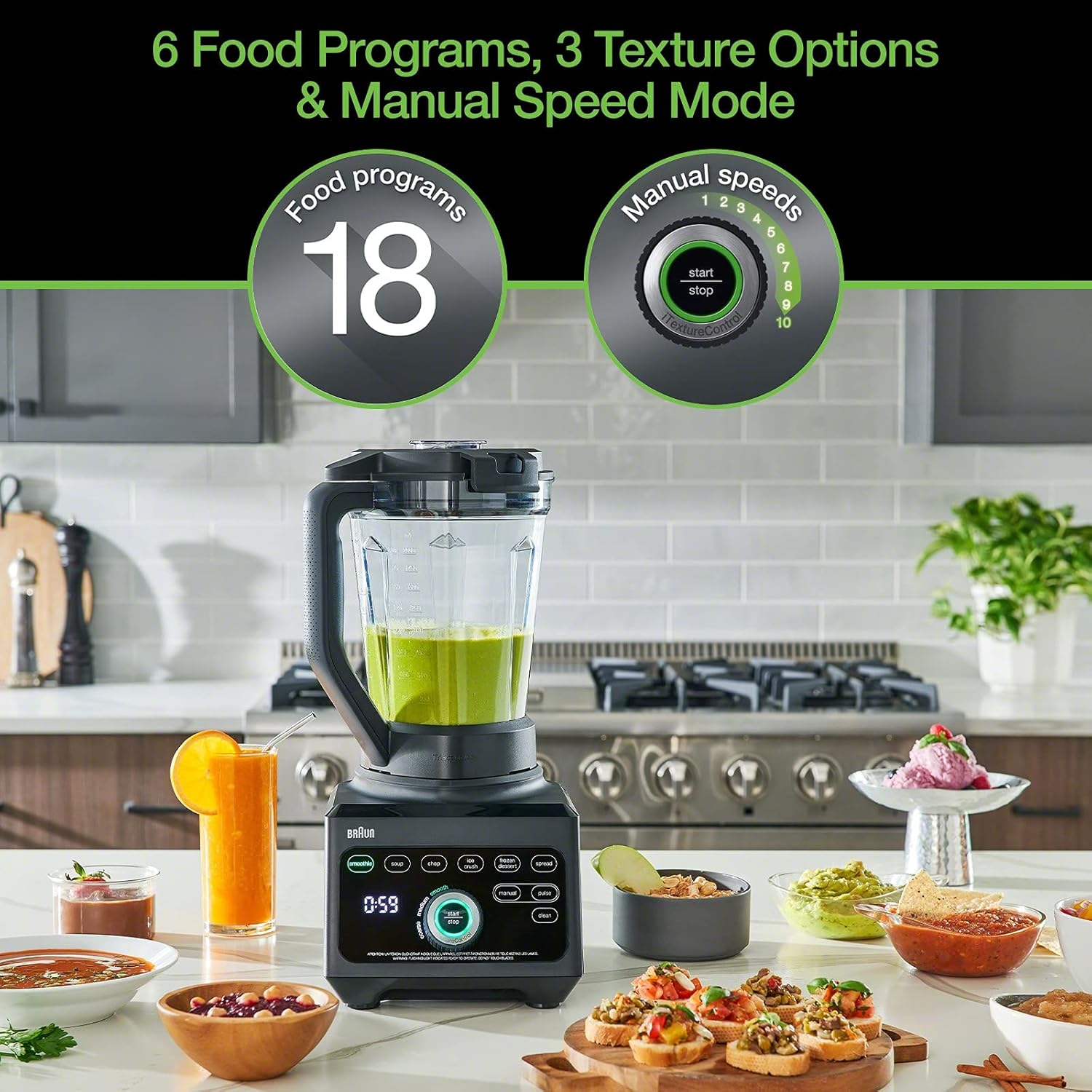 Braun JB9041BK TriForce Power Blender with Smoothie2Go, Black - Image 3