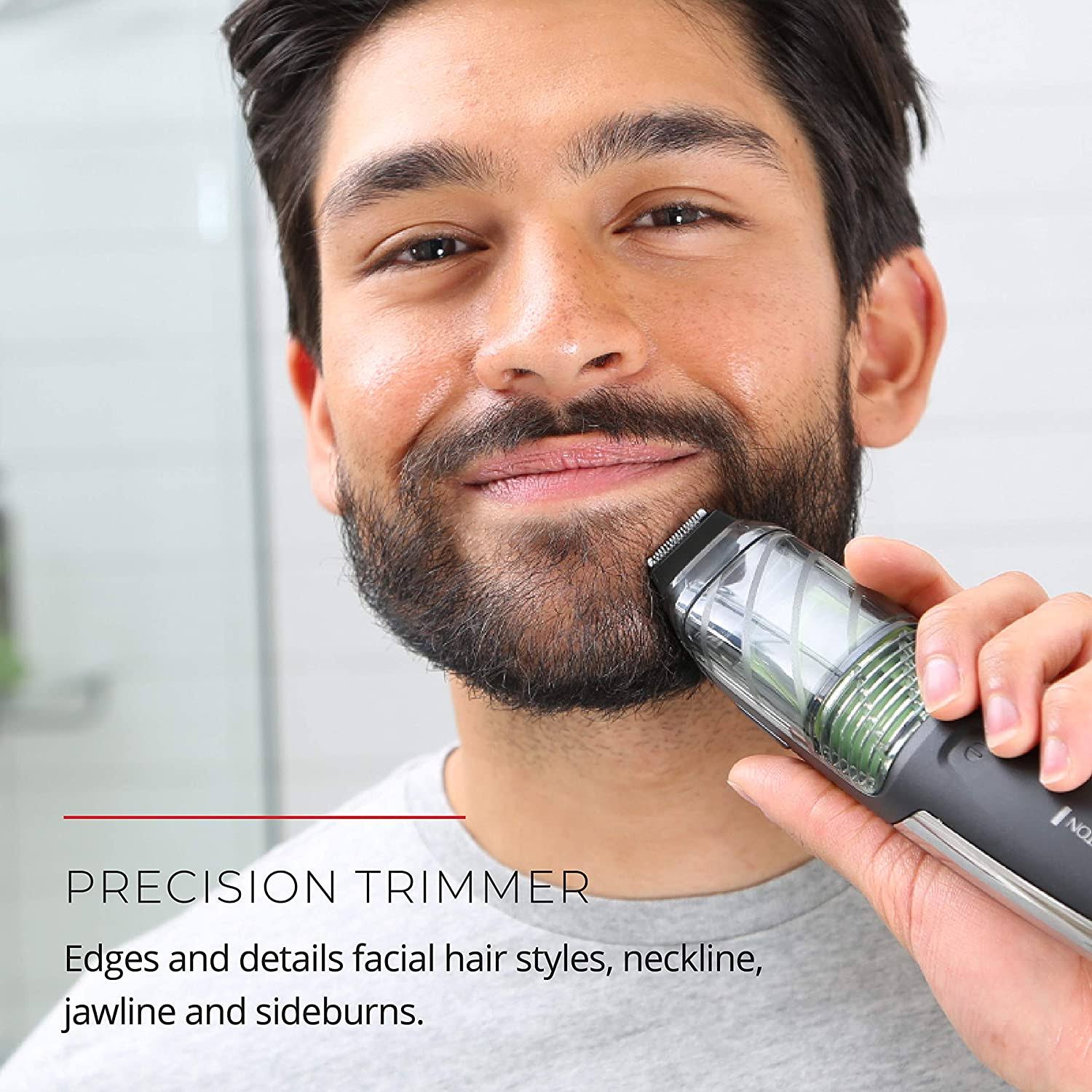 Remington MB6850 Vacuum Stubble and Beard Trimmer, Lithium Power and Adjustable - Image 3