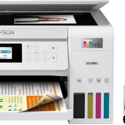 Epson EcoTank ET-2850 All-in-One Supertank Inkjet Printer – White (C11CJ63202)