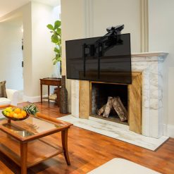 Alternative view of Motorized Fireplace TV Wall Mount | Fits 40-70 inch TV Screen | Mount It! MI-386