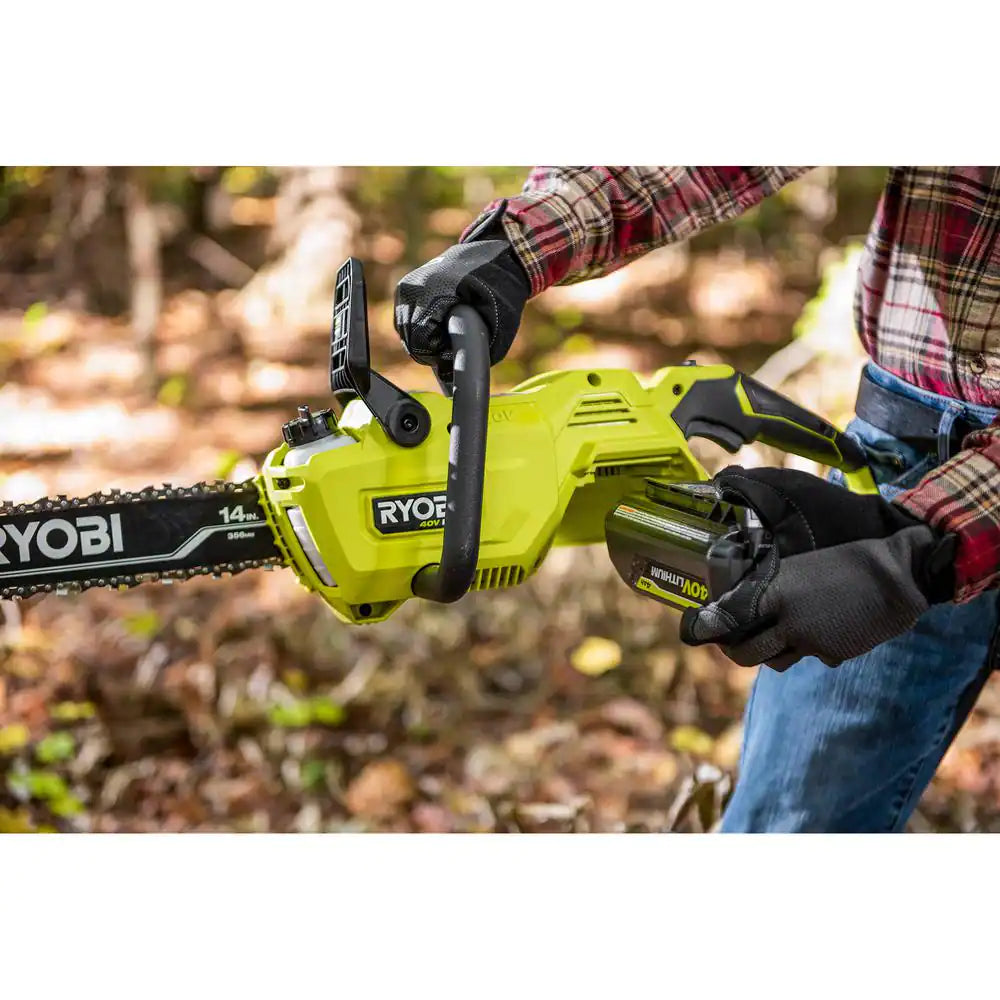 RYOBI RY405010BTL 40V HP Brushless 14 in. Cordless Battery Chainsaw (Tool Only) - Image 8