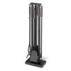 Pilgrim Hearth 5 Piece Iron Fireplace Tool Set Finish: Matte Black with Burnished Bronze Handles