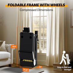 Alternative view of Foldable Pilates Reformer for Home Use, Portable Pilates Machine Reformer with Adjustable Resistance, Springs and Cords, Compact, Lightweight, Perfect for Home Gym, Maximum Load 400 LBS