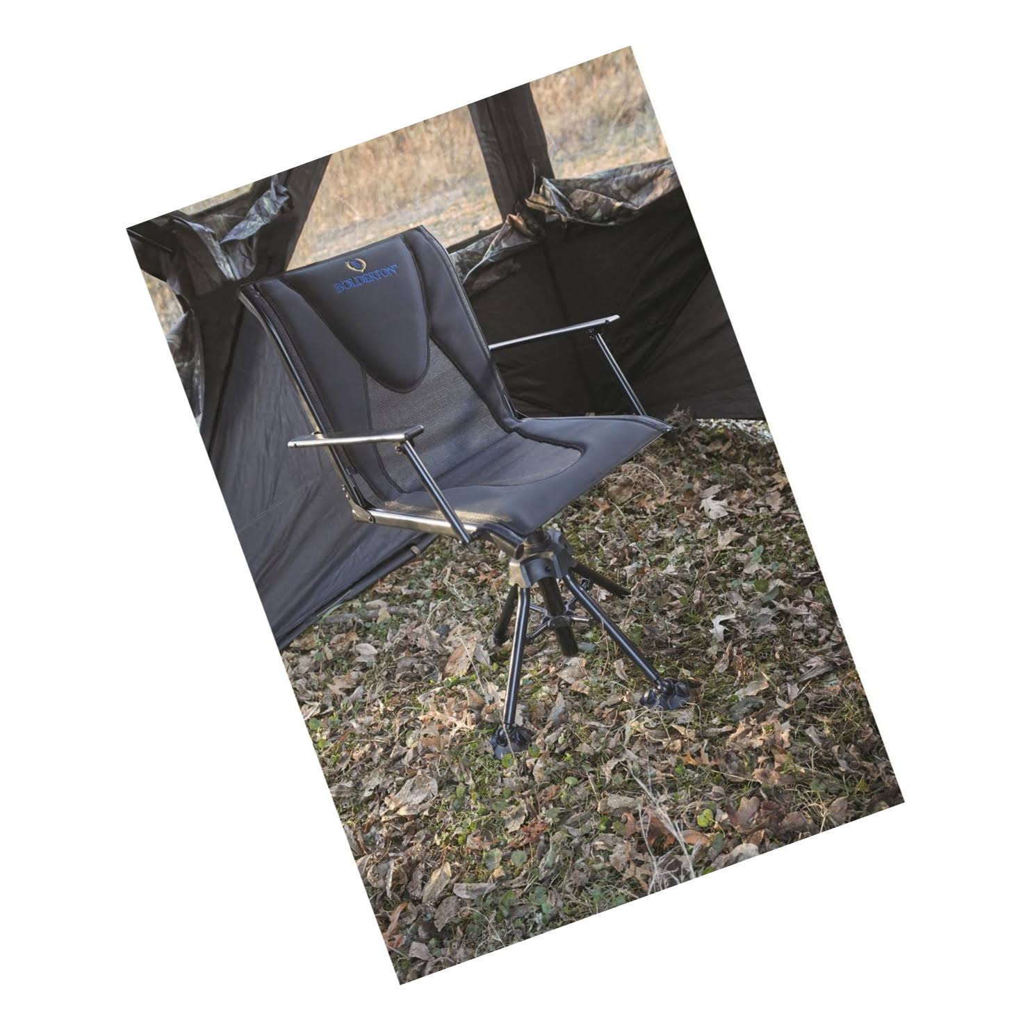 Bolderton 360 Comfort Swivel Hunting Blind Chair with Armrests - Image 3